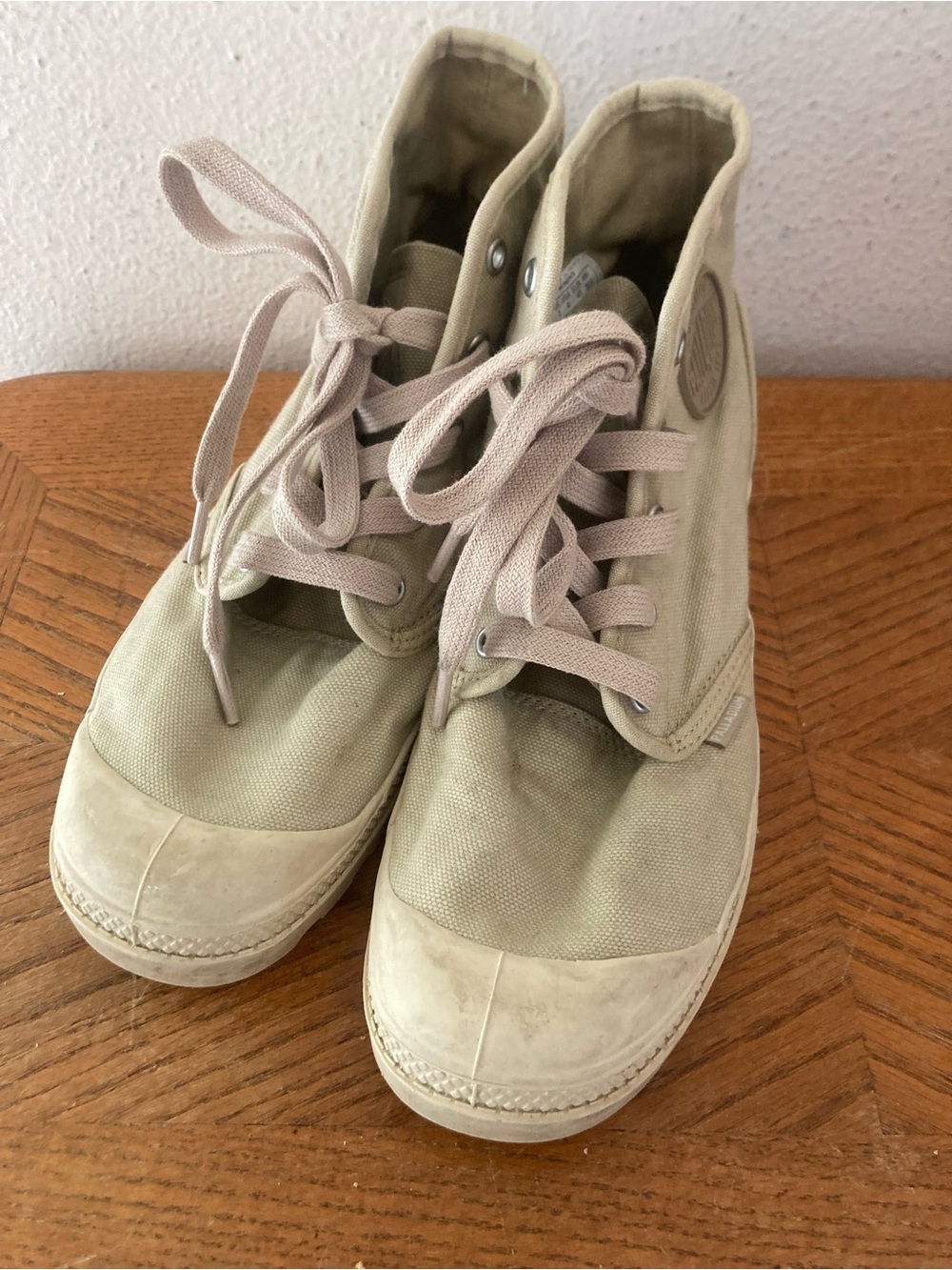 PALLADIUM “Pampa” Women’s Hi Tops Khaki Sneakers (9)